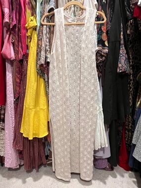 Crochet maxi vest